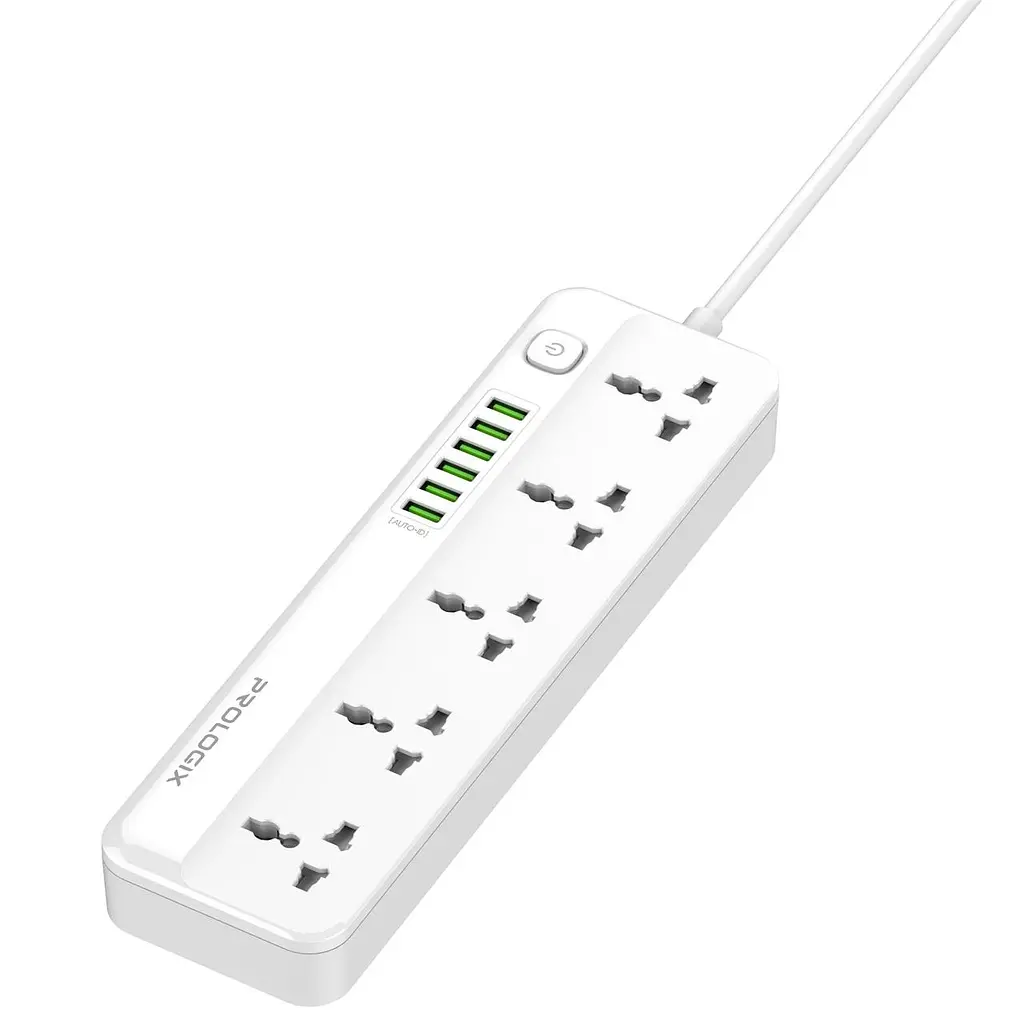 Фільтр живлення ProLogix Premium (PR-SC5614W) 2.5 кВт, 5 розеток, 6 USB AUTO ID, 2 м, білий - фото 4