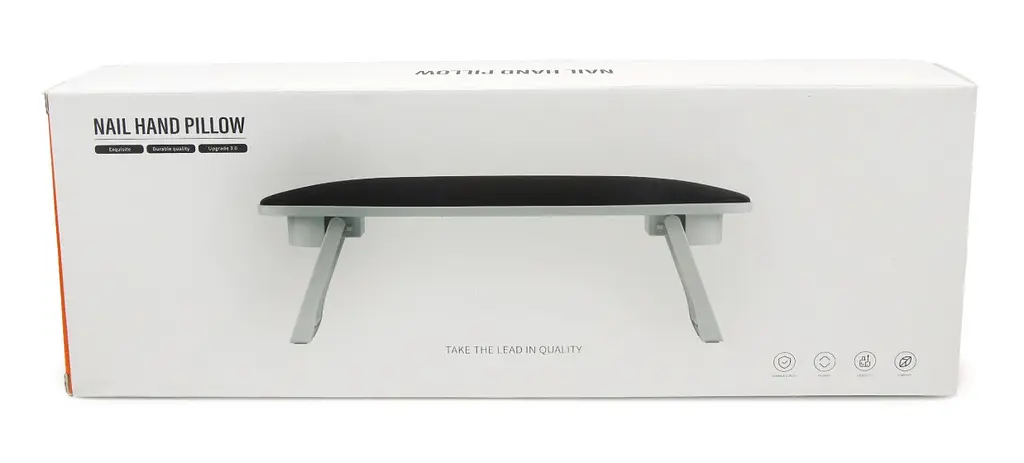 Подлокотник для маникюра Nail Hand Pillow Эргономичная подставка под руку 32 х 10,5 см складные ножки Черный - фото 6