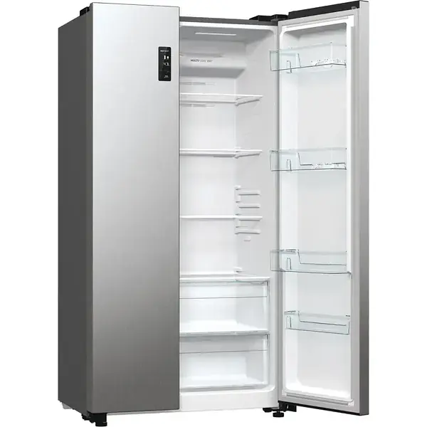 Холодильник Gorenje SBS 179х67х92 см 2 двери 356( 191) л А++ NF+ инв. внешний дисплей матовый серый - фото 4