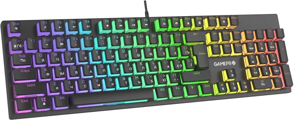 Клавіатура USB GamePro MK85R Red Switch RGB Black (MK85R) UA - фото 3