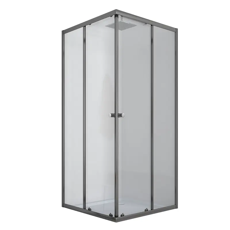 Душова кабіна з низьким піддоном Mixxus Cubic SCT01-90x90x195-TR graphite прозоре скло 4 мм MI6905, Універсальна, прозорий, графіт - фото 7