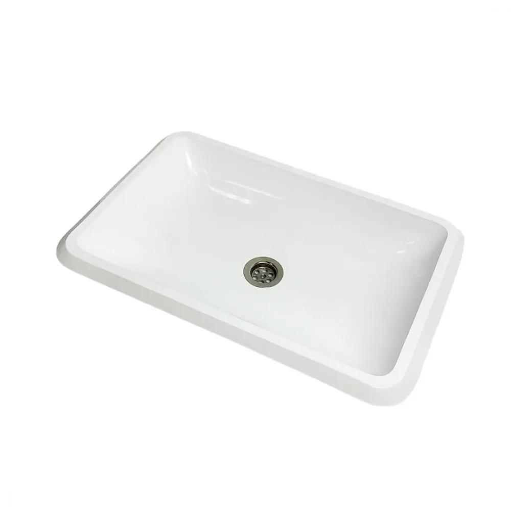 Умивальник врізний Adamant PLAIN 590х390 Classic white-01 - фото 3