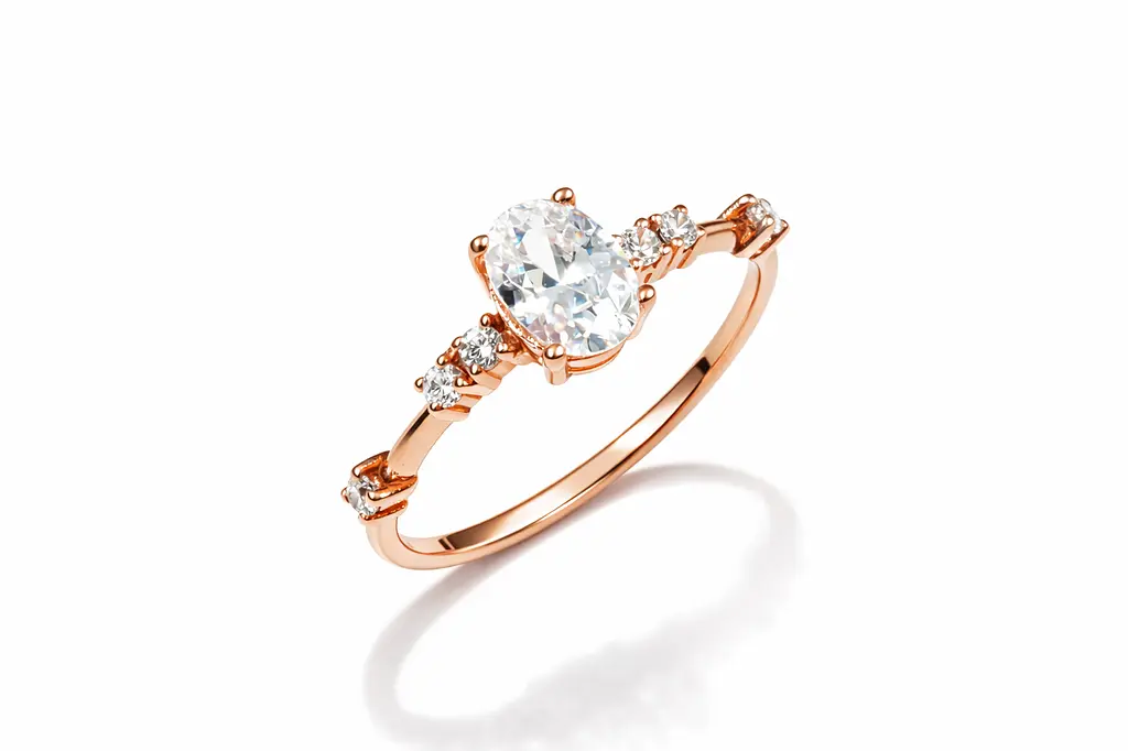 Елегантна каблучка з червоного золота К-0578 20