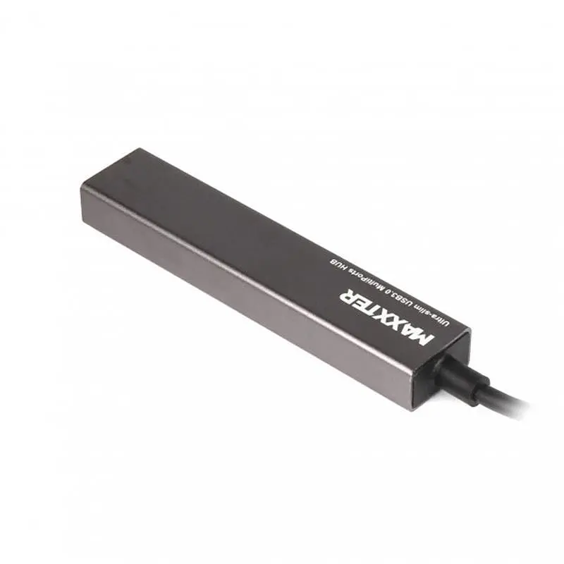 USB-Хаб Maxxter USB 3.0 4хUSB3.0 Dark Grey (HU3A-4P-02) - фото 4