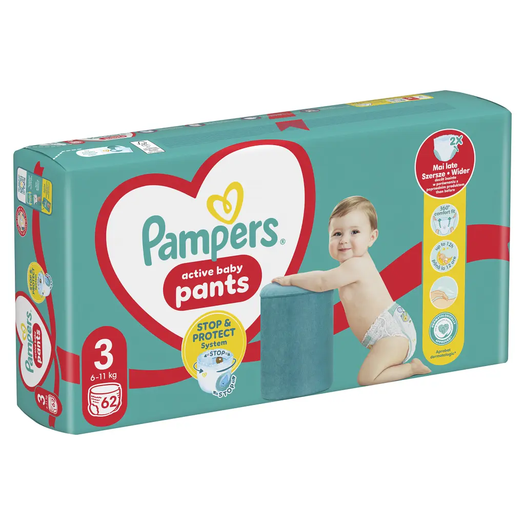Підгузки Pampers трусики Pampers Pants Розмір 3 (6-11кг) 62 шт (8006540069233) - фото 2