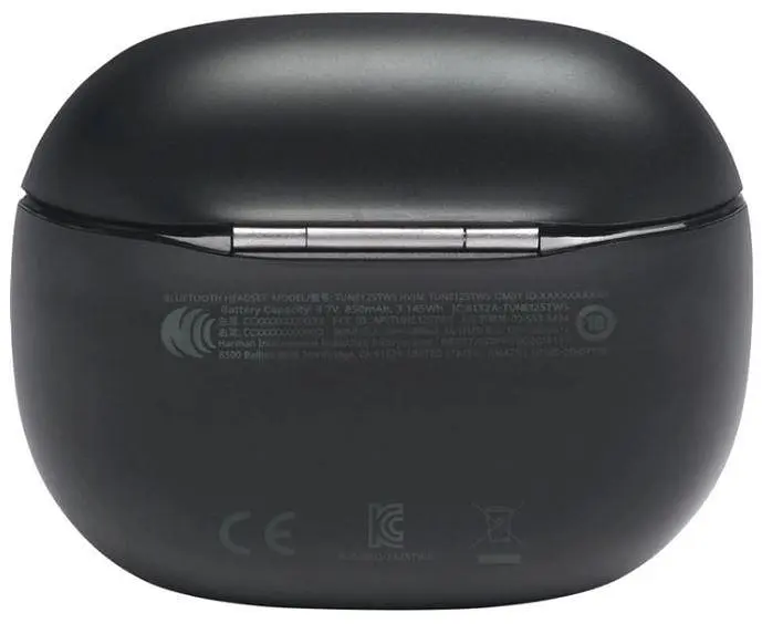 Навушники бездротові JBL TUNE 125 BT TWS стереогарнітура в кейсі (JBLT125TWSBLK) чорна - фото 3