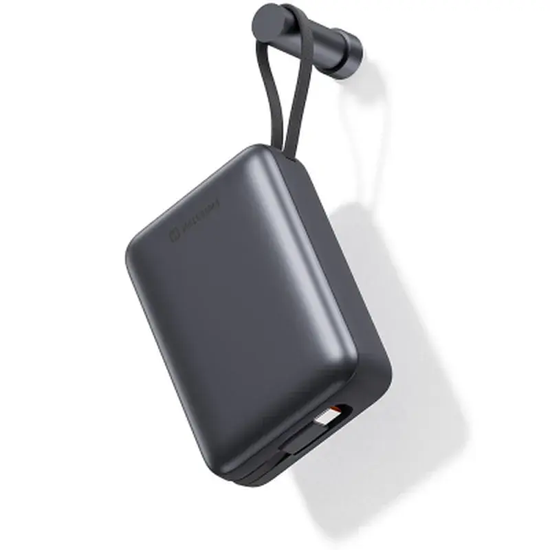 Батарея універсальна SWISSTEN 20000mAh SPACE 22/5W PD QC w/built-in cables USB-C/LIGHTNING Silver (8595217490598) - фото 4