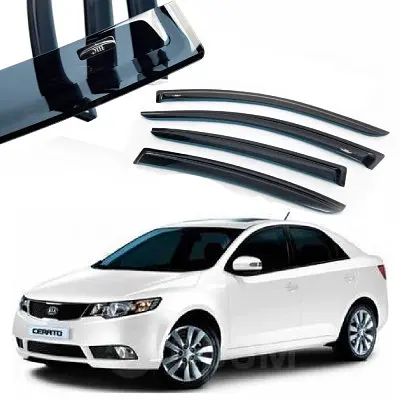Дефлектори вікон вітровики для Kia Cerato 2009-2013 Седан (K21) - фото 4