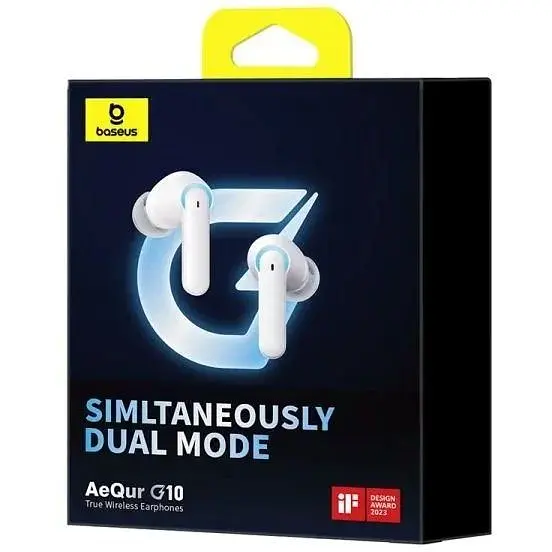 Беспроводные наушникии Baseus AeQur G10 TWS белые - фото 8