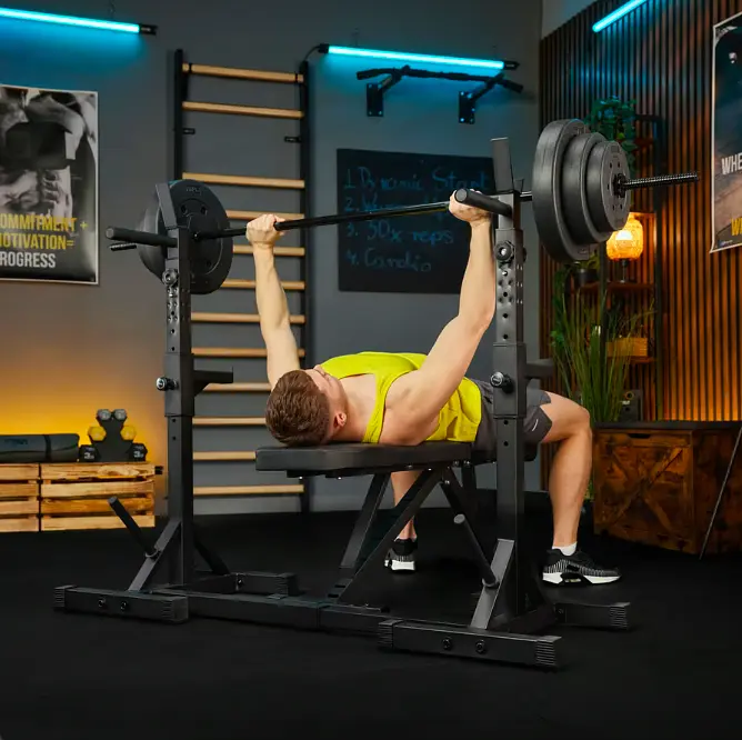 Стійки під штангу Trex Sport TX-100S регульовані з ручками для віджимань - фото 2