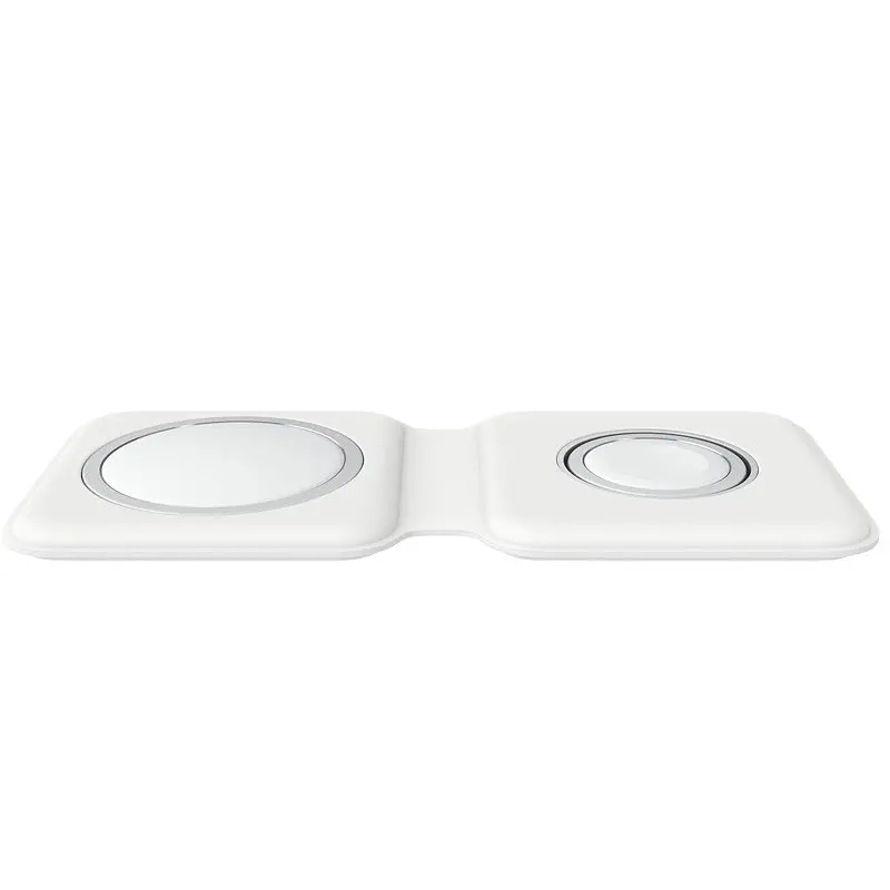 БЗП Wireless Charger with Magsafe 2in1 for Apple (AAA) (box) White - фото 2