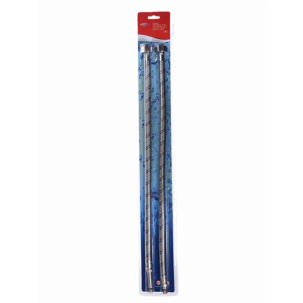 Шланг для змішувача Solomon М10x1/2″ 0,6м (HY6201 A+B) пара в блистере - фото 2