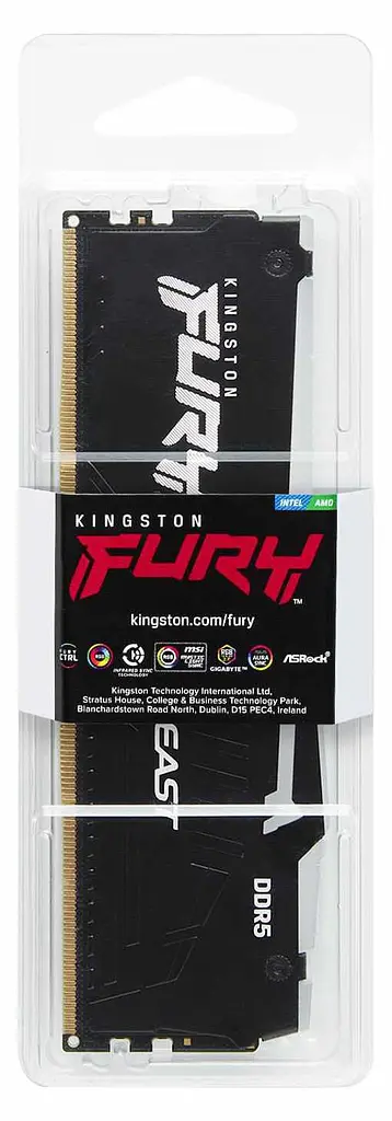 Модуль пам'яті Kingston Fury DDR5 16GB 5600MHz Beast RGB Black (KF556C40BBA-16) - фото 3