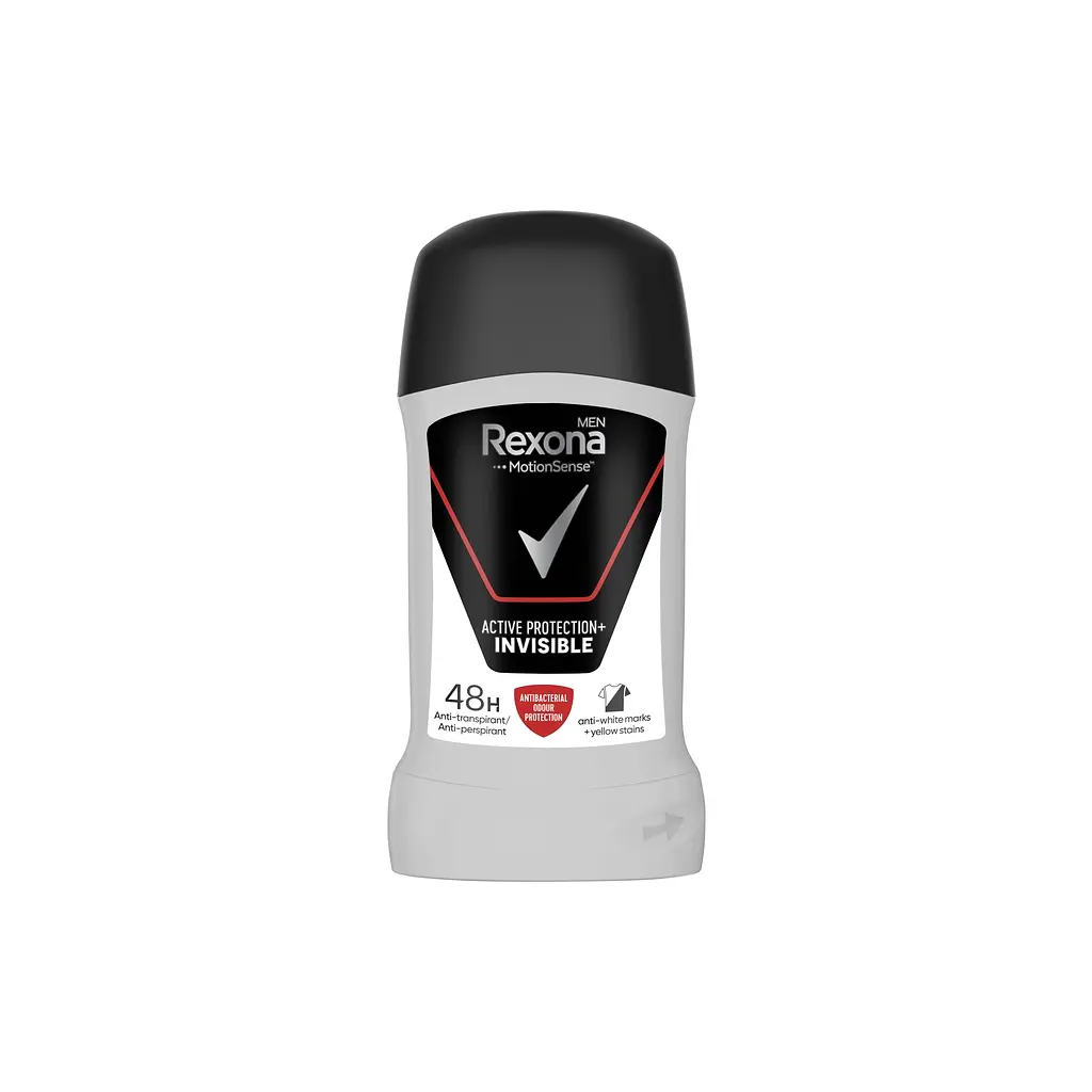 Антиперспірант Rexona Men Активний захист Невидимий на чорному та білому одязі 50 мл (87340686)