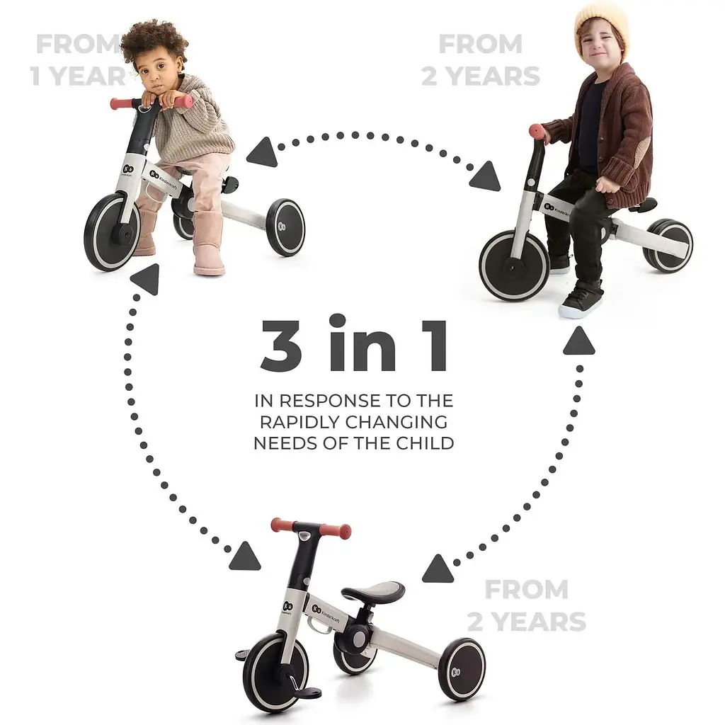 Триколісний велосипед 3 в 1 Kinderkraft 4Trike Silver Grey сірий KR4TRI22GRY0000 (00-00305179) - фото 18
