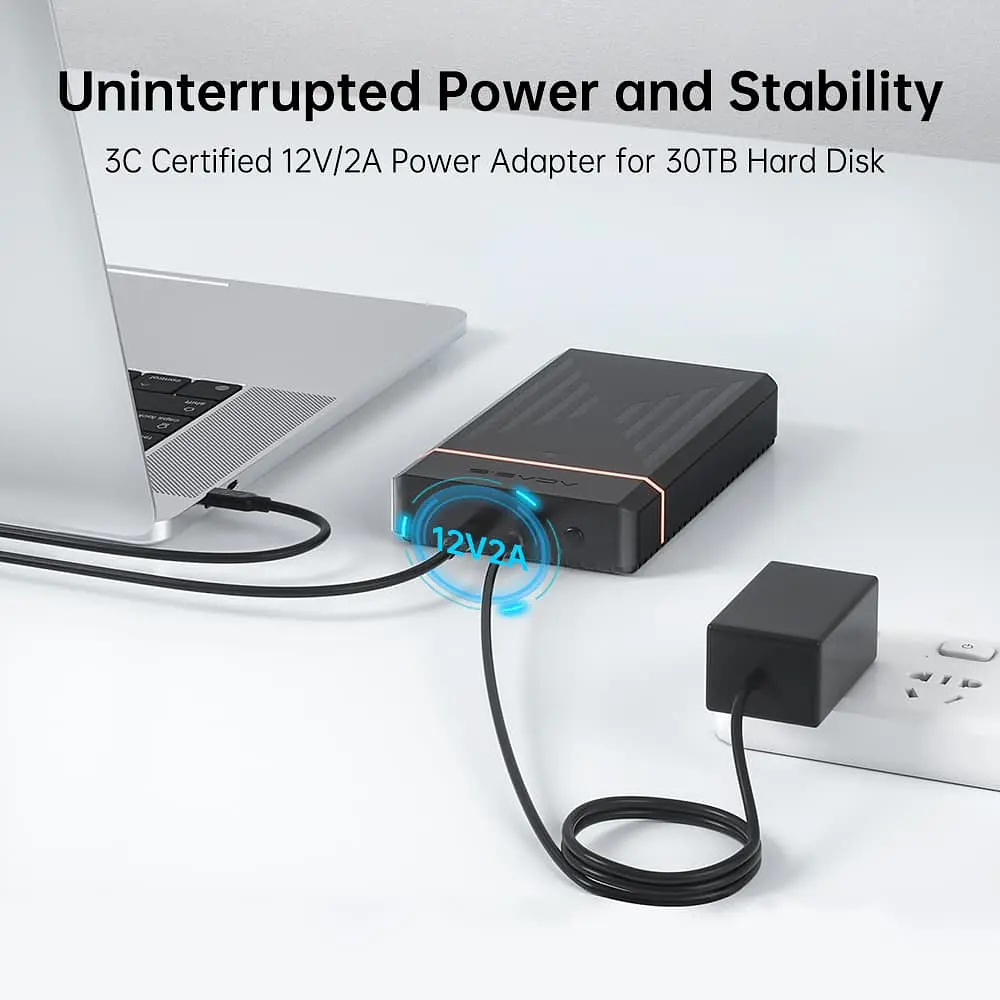 Корпус для жорсткого диска ACASIS EC-5351C USB 3.0 до 30 ТБ для SATA 2,5/3,5 дюйма (Чорний) - фото 5