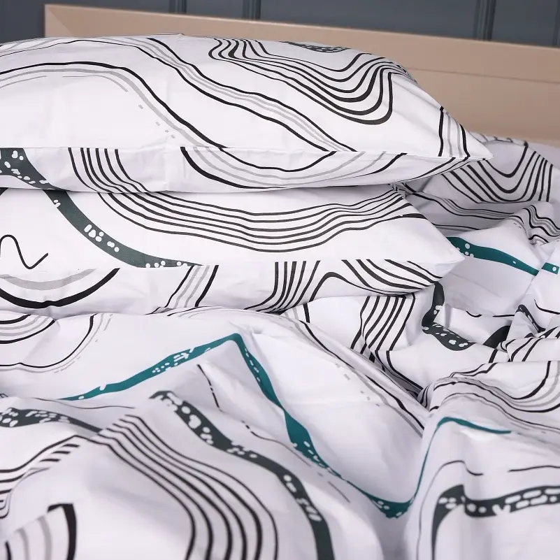 Наволочка MirSon Ranforce Elite 17-0695 Silver Foliage 70х70 см бело-серая (2200010452808) - фото 6