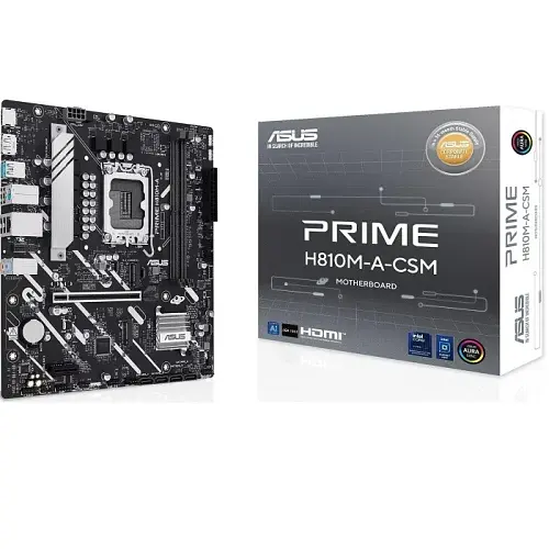 Материнська плата LGA1851, Asus PRIME H810M-A-CSM, H810, 2xDDR5, 1xPCI-E 4.0 x16, 1xPCI-E 4.0 x1, 4xSATA3, 2xM.2, Realtek 7.1, I219V LAN, 4хUSB 2.0/2хUSB 3.2, HDMI/DP, MicroATX - фото 4