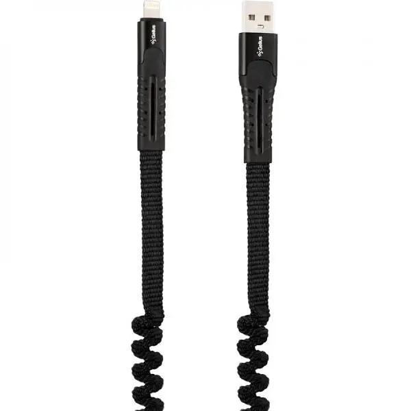 USB кабель Gelius Pro Spring Cable Lightning 1.2m 2.4 А GP-UC101 Black - фото 2