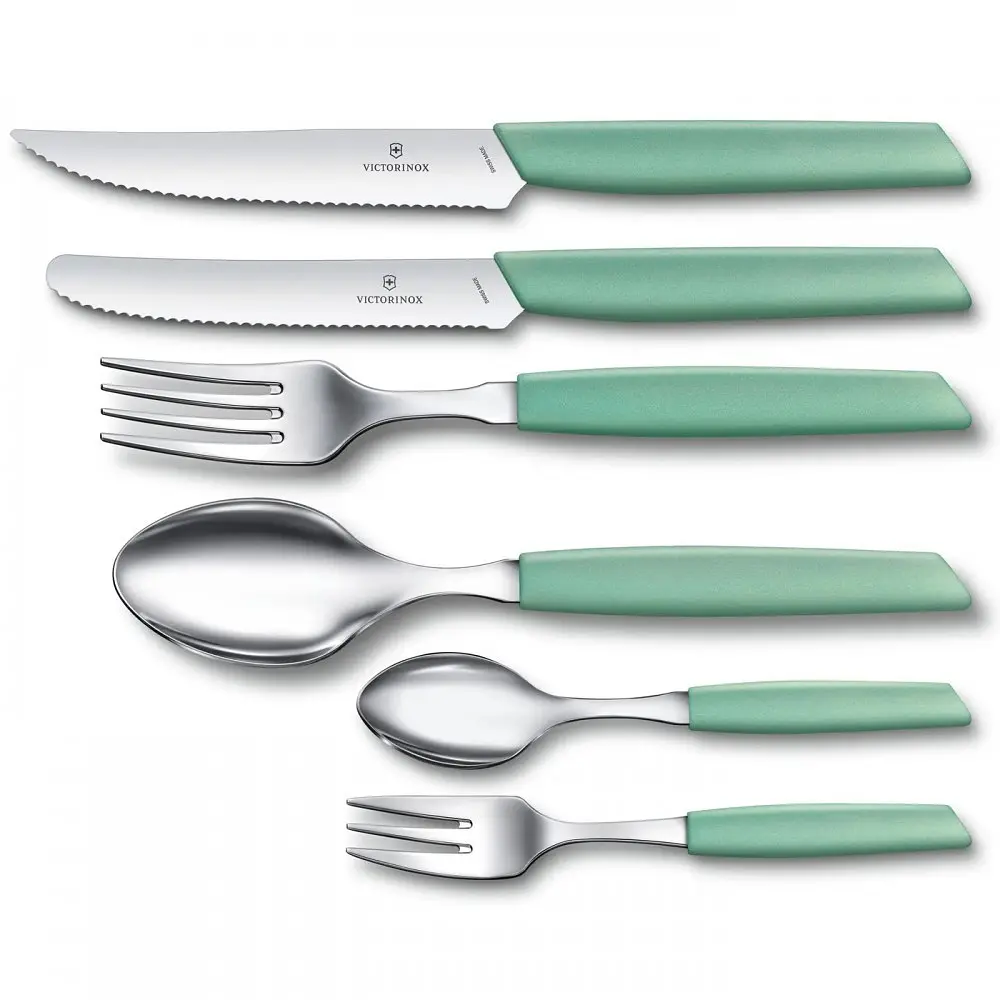 Кухонна виделка Victorinox Swiss Modern Cake 15см з мятн. ручкою - фото 2