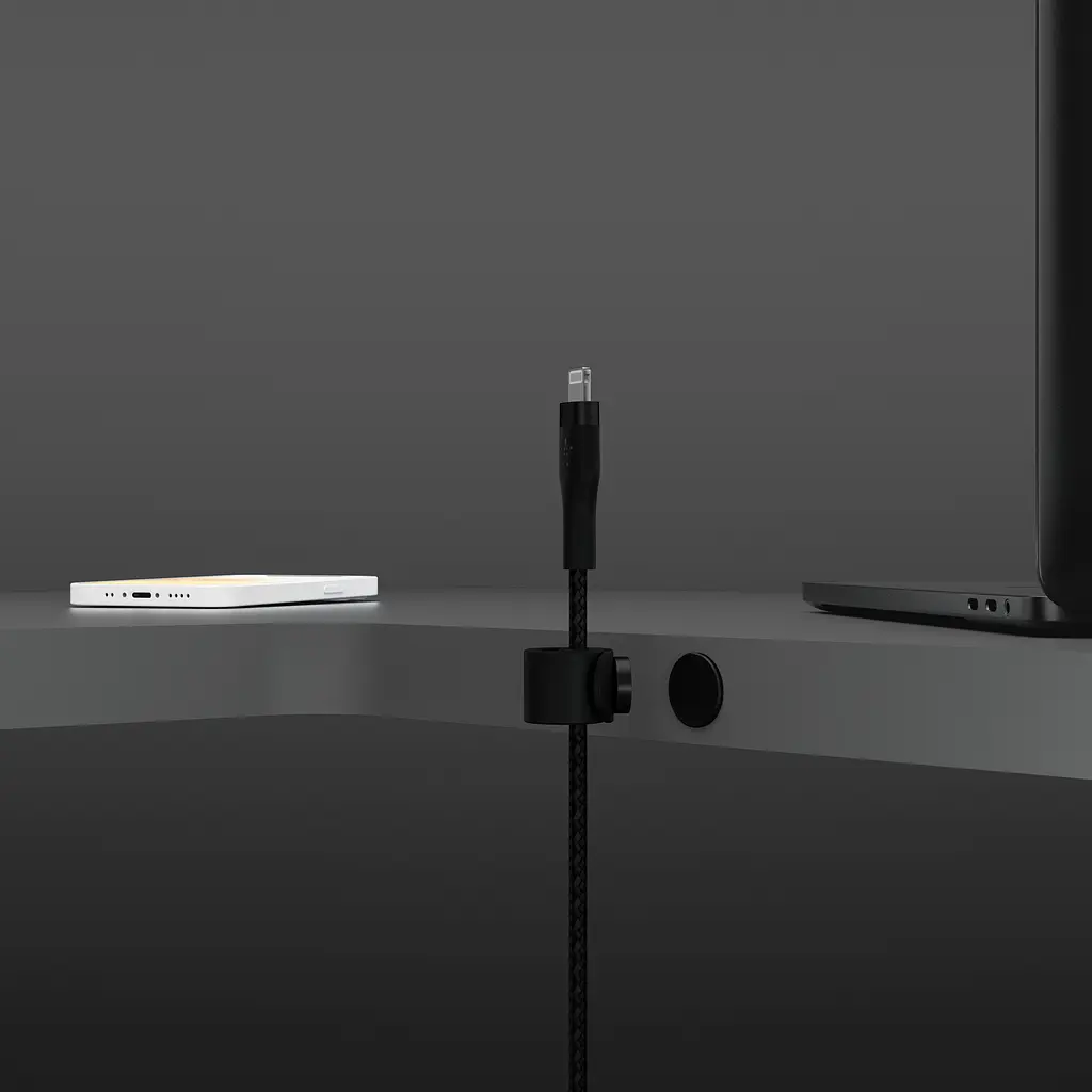 Кабель Belkin USB-A > Lightning зарядка/синхронизации 1м, плетеный, силиконовый, с ремешком на ма teh0013622 - фото 9