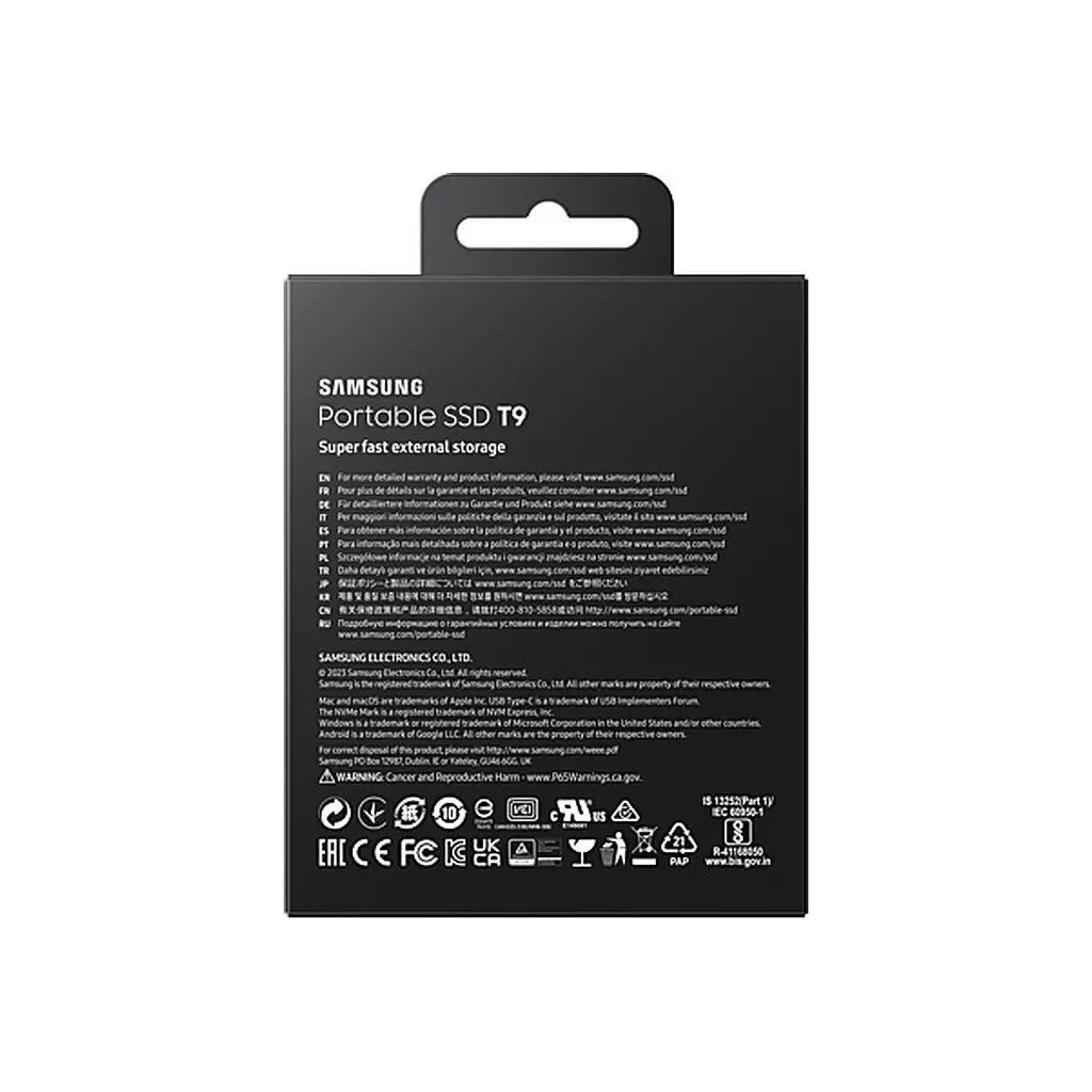 Накопичувач SSD USB 3.2 1TB T9 Samsung (MU-PG1T0B/EU) - фото 9
