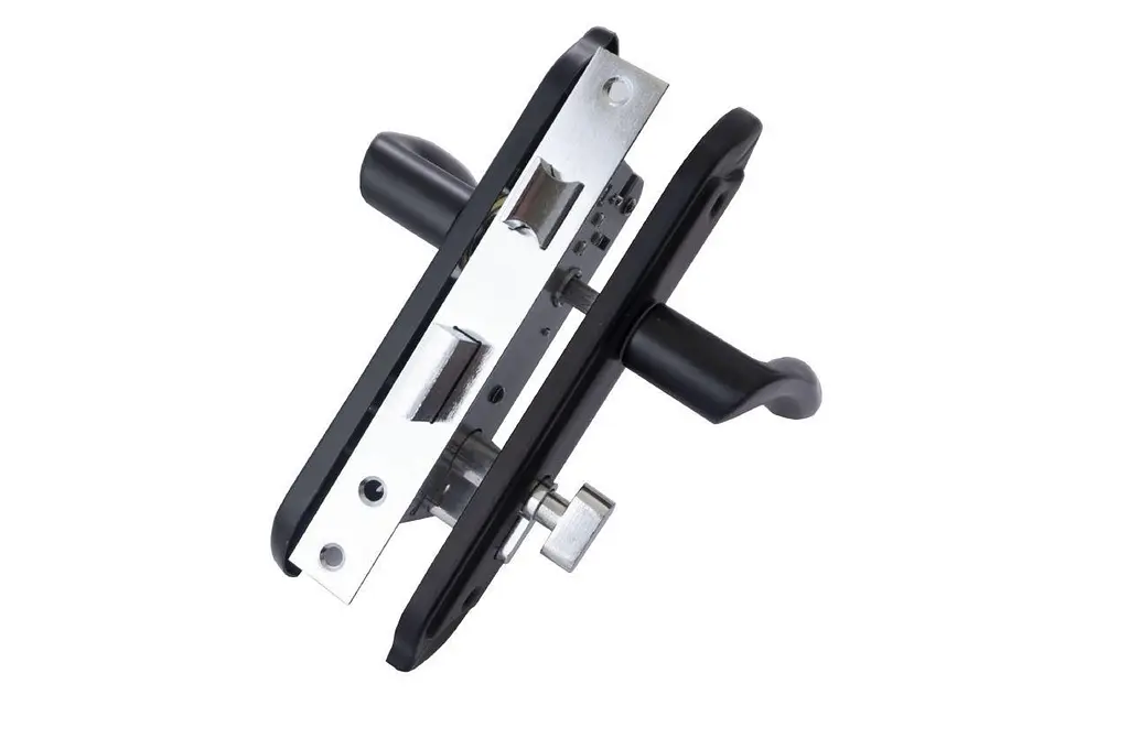 Замок врізний дверний з ручками на планці комплект FZB 58 мм ET-191 ORB - фото 2