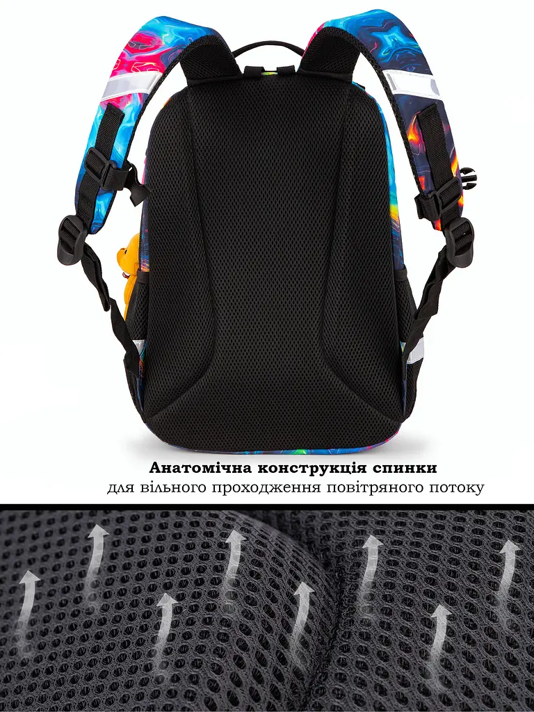 Школьный рюкзак с ортопедической спинкой School Standard для девочки 375 гр 17 литров Разноцветный - фото 6