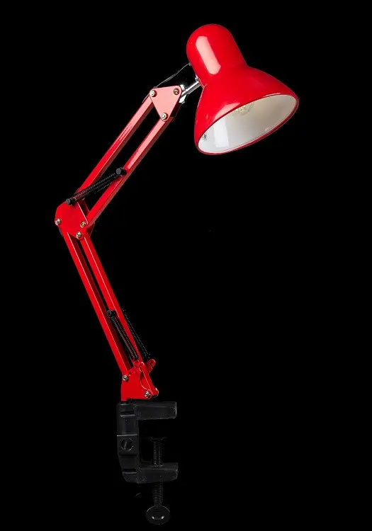 Настольная лампа офисная Splendid Ray NSM-800A, E27, 40W, красный пластик, современный стиль - фото 3