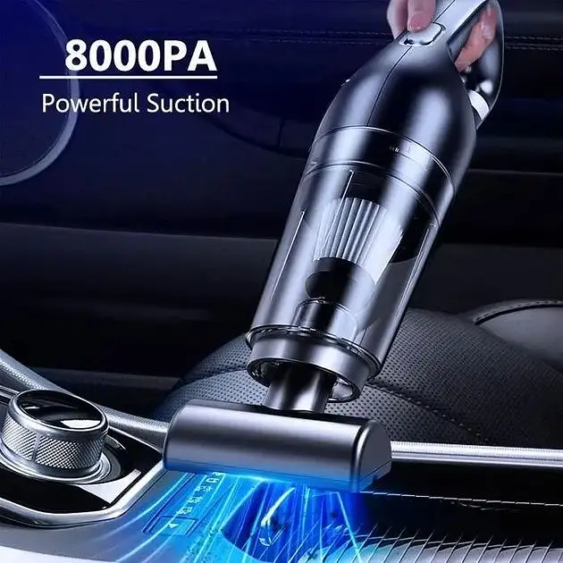 Ручной автомобильный пылесос Grikey OfficeHand Cleaner универсальный черный с насадками 8000mAh 120W (GK502) - фото 5
