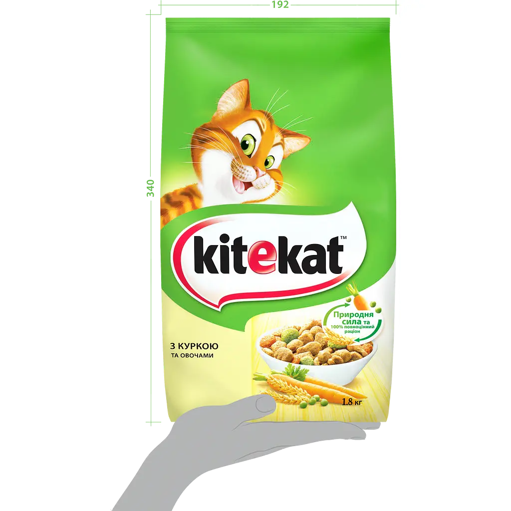 Сухий корм для котів Kitekat курка з овочами 1.8 кг - фото 7
