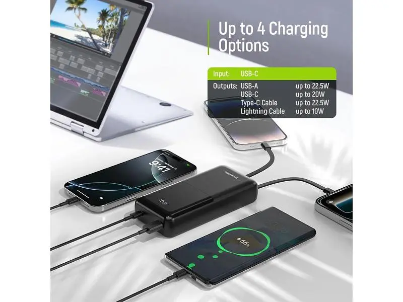 Зовнішній акумулятор (Power Bank) ColorWay DigiPower 20000mAh Black (CW-PB200LP01BK) - фото 4