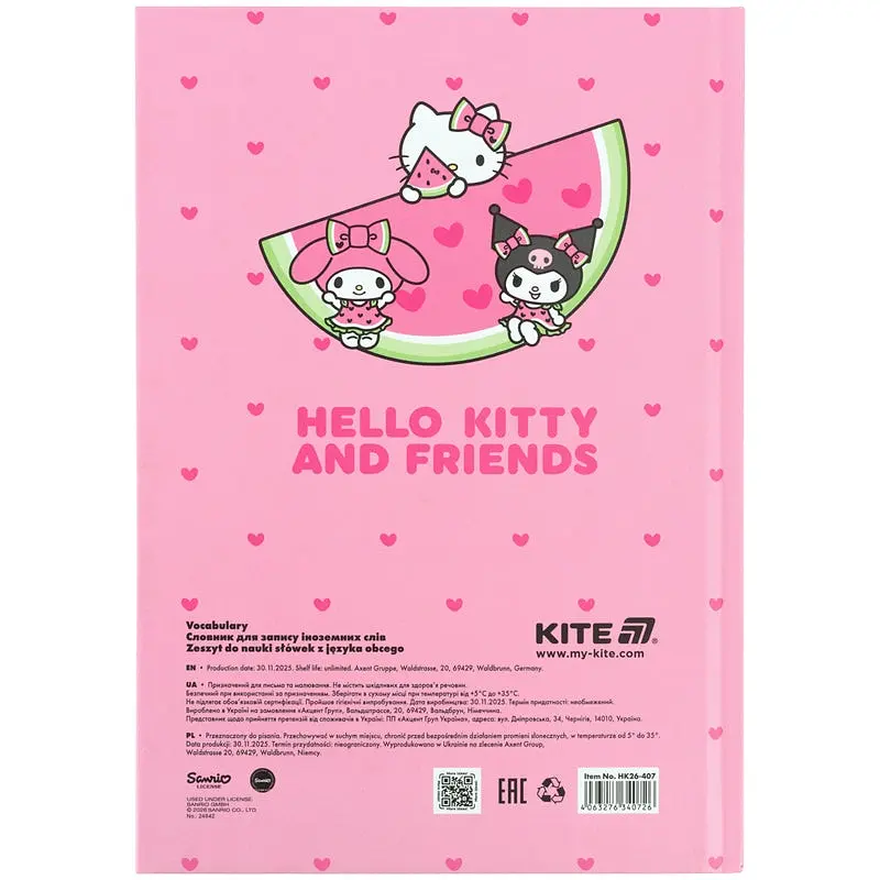 Словник з іноземної мови Kite Hello Kitty 60 арк. (HK26-407) - фото 3