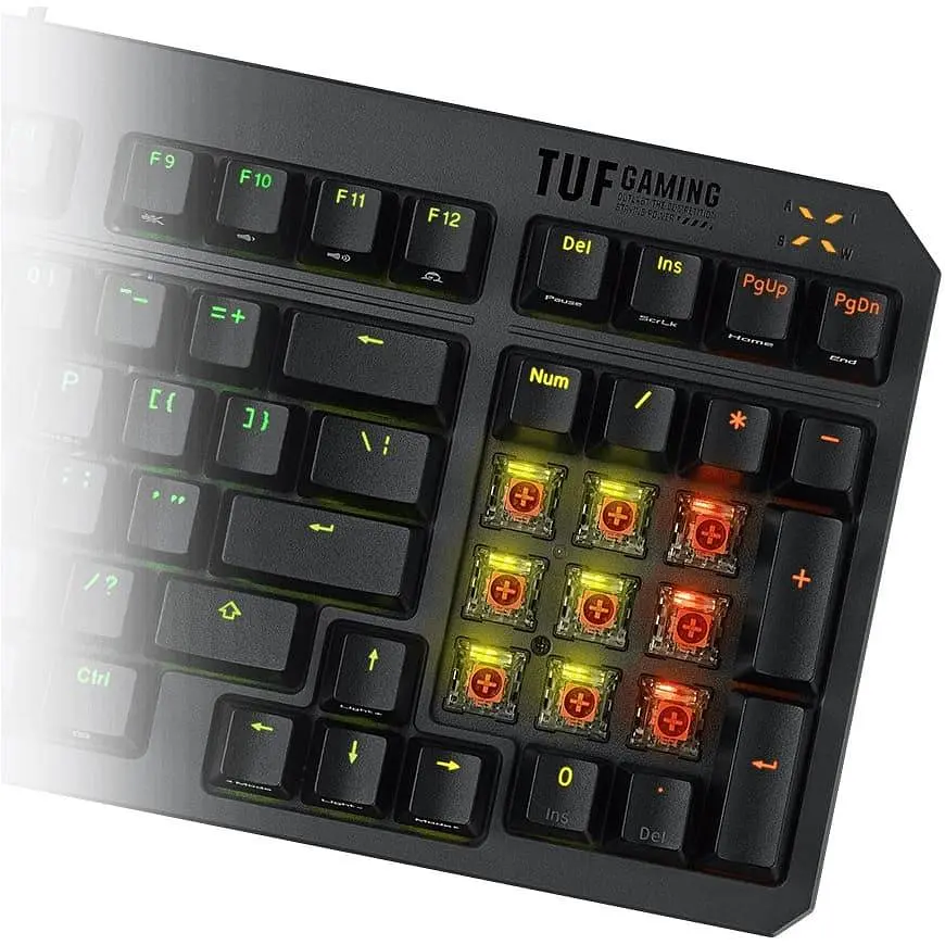 Клавіатура ASUS TUF Gaming K3 Gen II UKR Opti-Mech RGB Red Switches (90MP0390-BKMA00) - фото 6