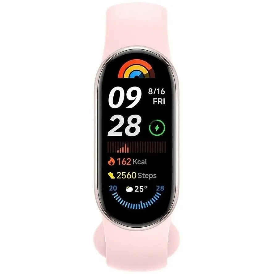 Фитнес-браслет Xiaomi Smart Band 9 Mystic Rose + металлический ремешок Type C Silver - фото 4