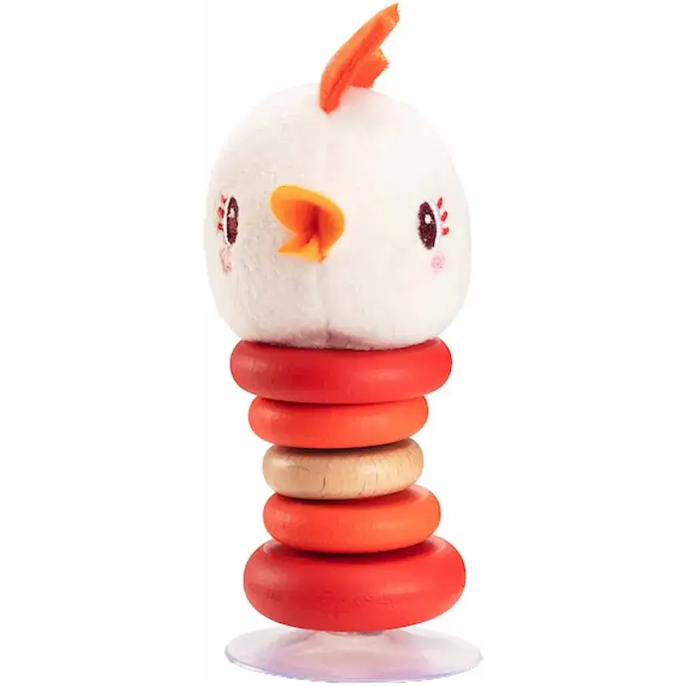 Погремушка на присоске Lilliputiens Курочка Полетт (83401) - фото 1