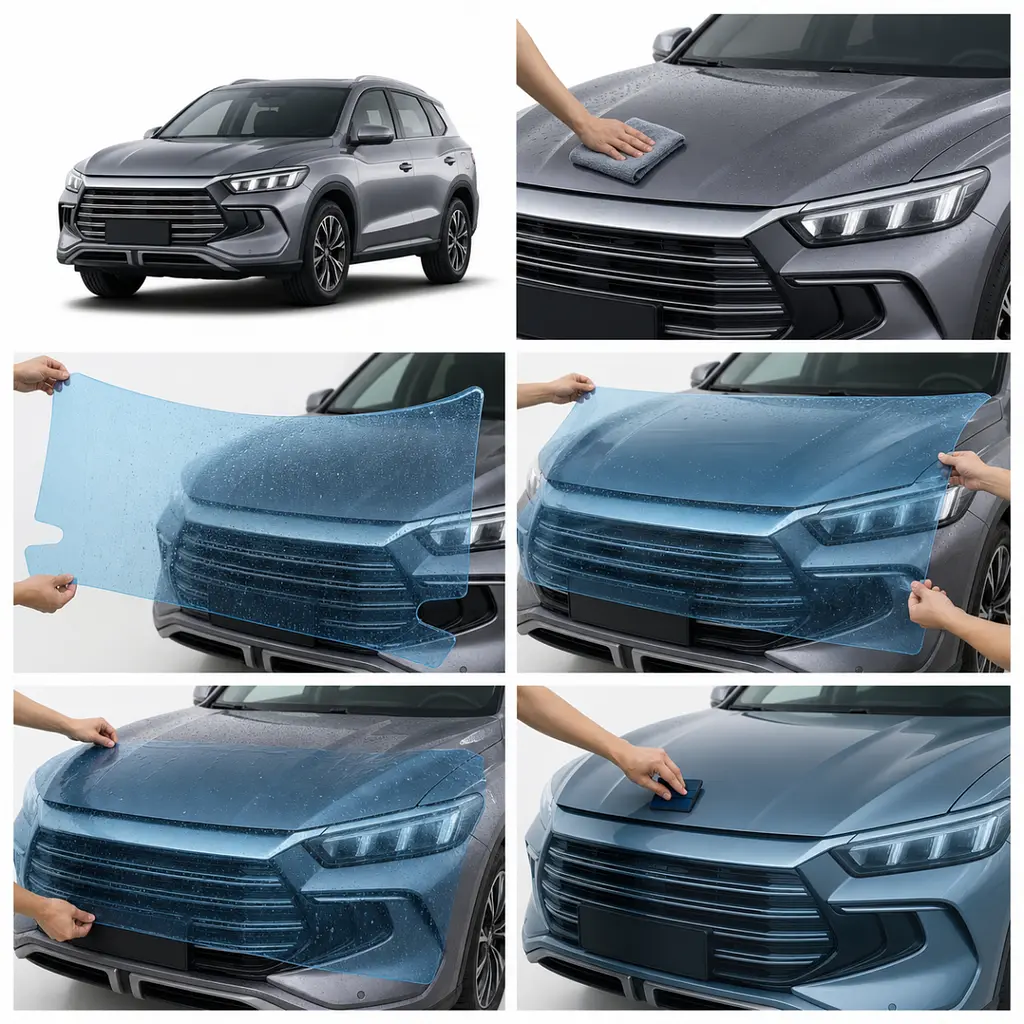 Антигравійна захисна бронеплівка за лекалами для BYD Song Pro I facelift 2023- повний кузов - фото 3