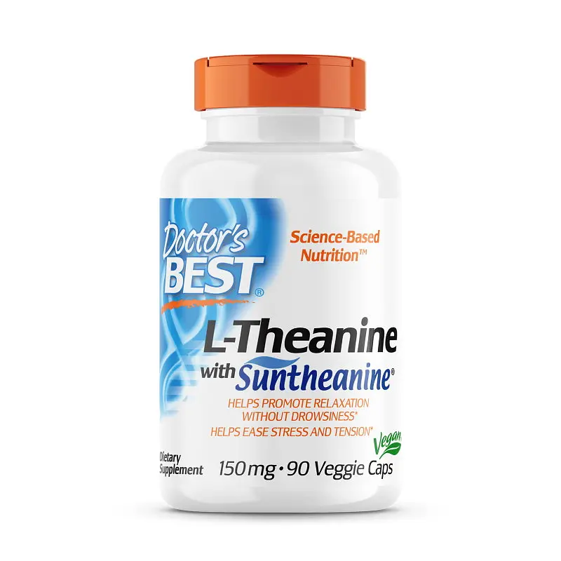 Амінокислота Doctor's Best L-Theanine 150 мг 90 вегакапсул - фото 2