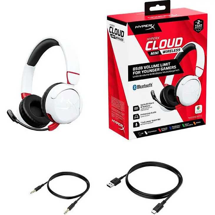 Навушники ігрові HyperX Cloud Mini Wireless White 7G8F2AA [126461] - фото 8
