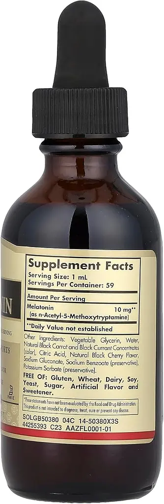 Рідкий Мелатонін Liquid Melatonin 10 мг - 59 мл зі Смаком Вишні - фото 2