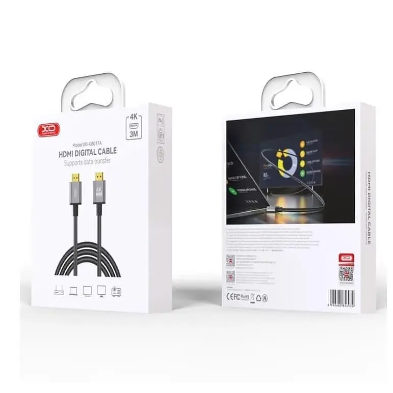 Кабель XO HDMI-HDMI V 2.0 3 м (GB017A-HDMI.tranish) - фото 3