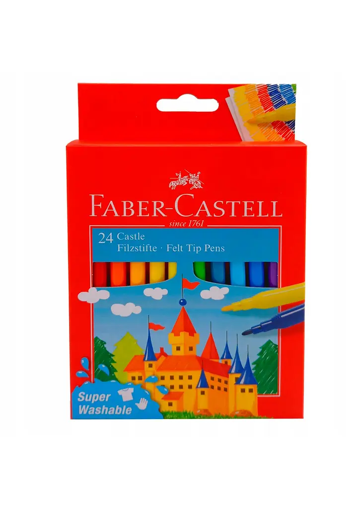 Фломастери 24 кол. FABER CASTELL Felt Tip Замок (554202)