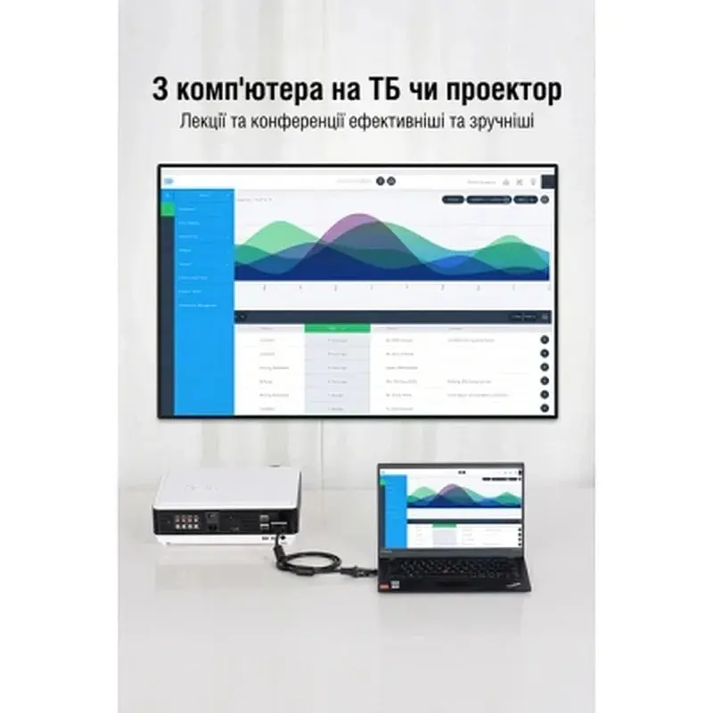 Перехідник HDMI M to VGA F 1080P 60Hz 3,5mm Audio Vention (AIDB0) - фото 5