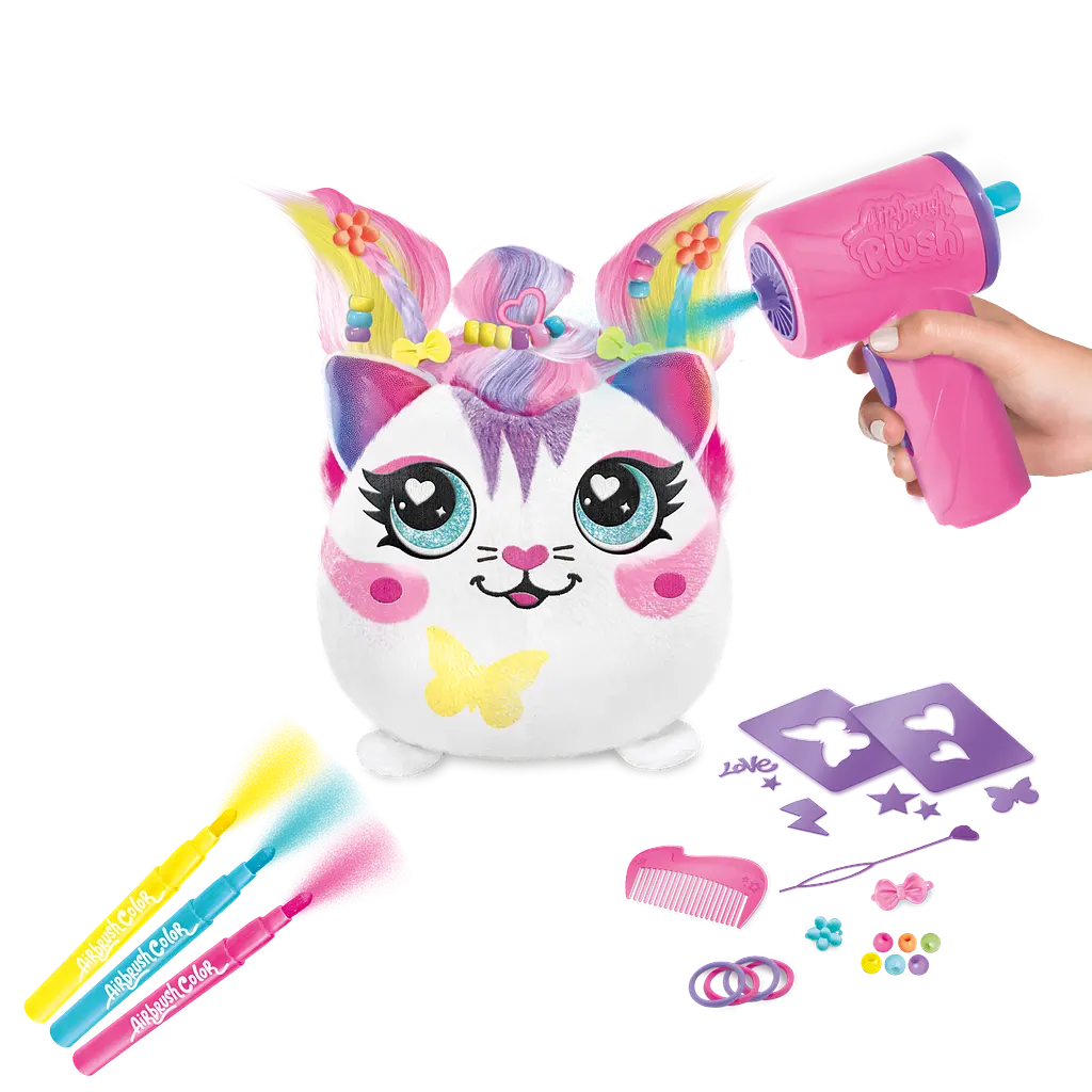 Набір DIY AIRBRUSH PLUSH - Hair'iffic "Зроби зачіску - Серденько" з іграшковим аерографом CanalToys Art.AIR040/2 - фото 7