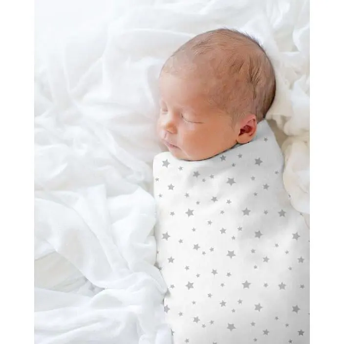 Багаторазові пелюшки дитячі Cosas R&G Moon Wolf 80х100 см 2 шт. (Бязь_ЛесЦветнойВолк_Звезды) - фото 4