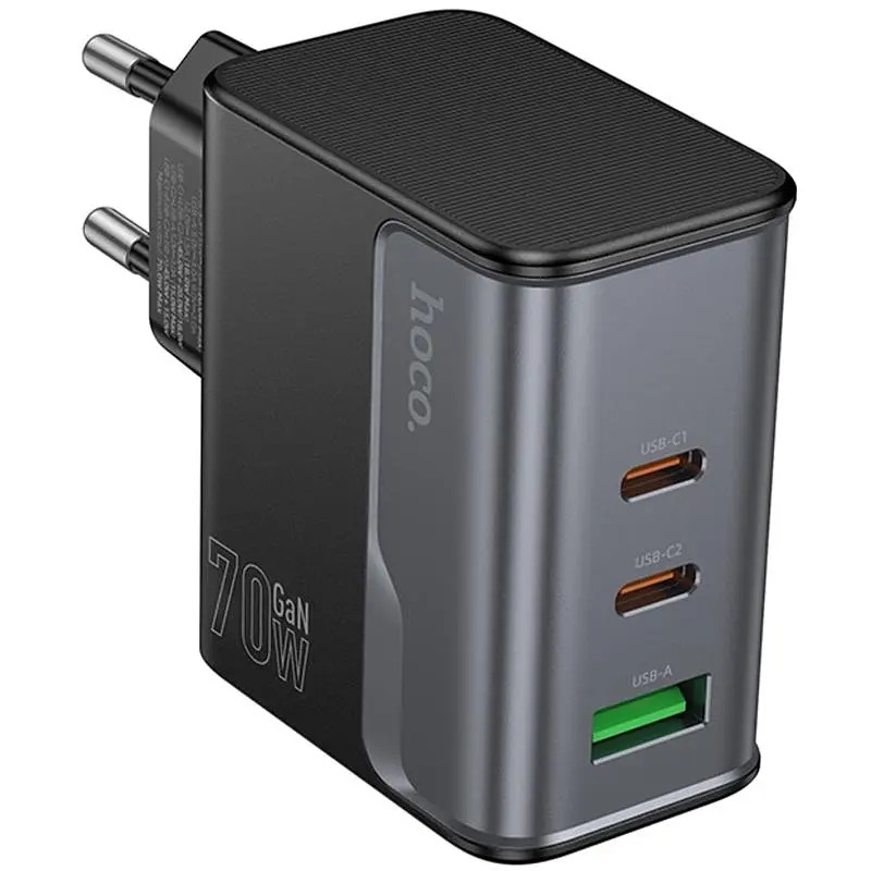 МЗП CS75A Star Speed PD70W+QC3.0 (1USB-A/2C) Midnight black Hoco teh0029638 - фото 6