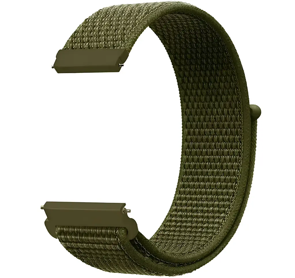 Ремінець нейлоновий на липучці BeWatch для Samsung Galaxy Watch 4/5/6 Оливковий (1011336.4UW) - фото 2