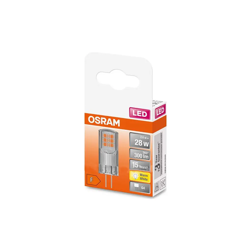 Лампочка Osram LED PIN30 2,6W/827 12V CL G4 (4058075431997) - фото 3
