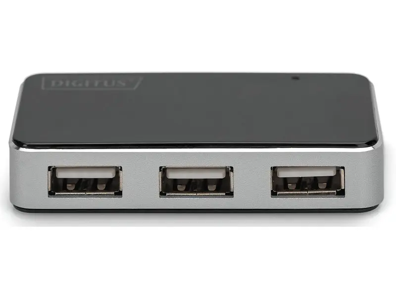 Мультипортовий адаптер Digitus Hub 4-port USB 2.0 HighSpeed, Black (DA-70220) - фото 2