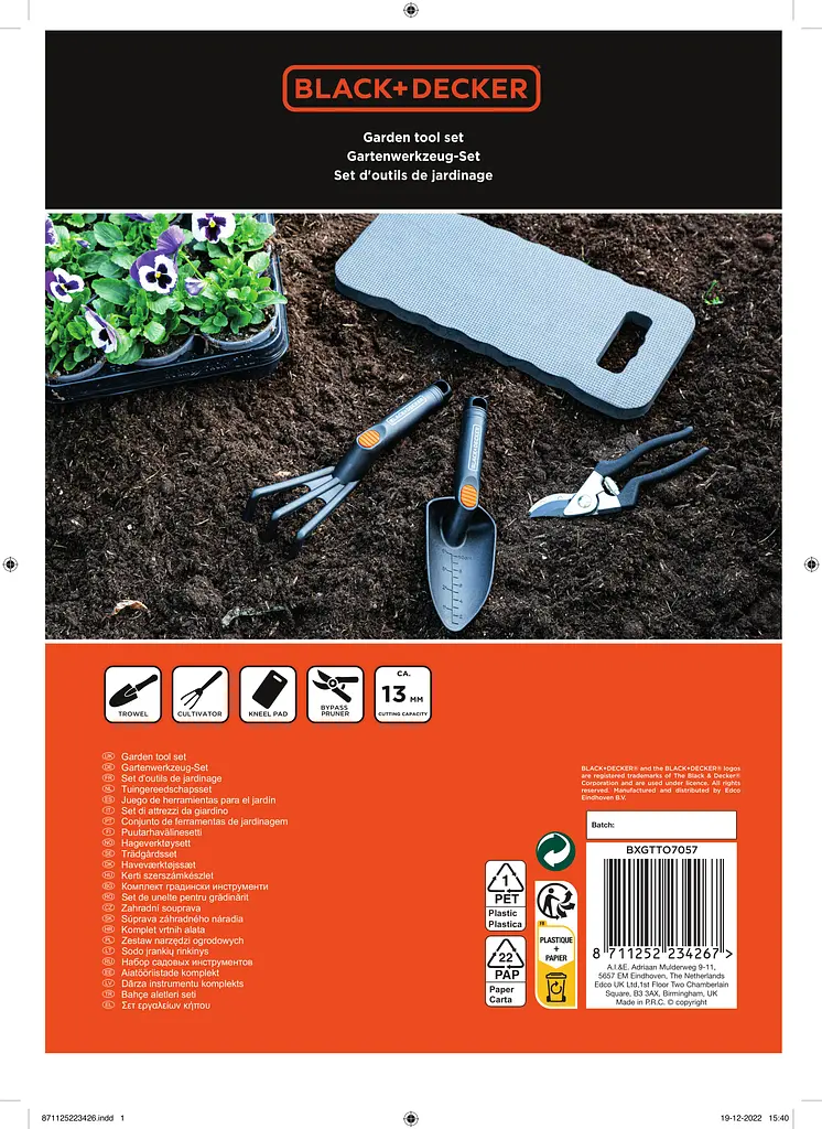 Набір садових інструментів Black+Decker 4 предмети - фото 5